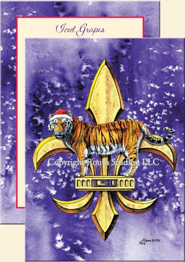 LSU Fleur-de-lis Christmas Cards